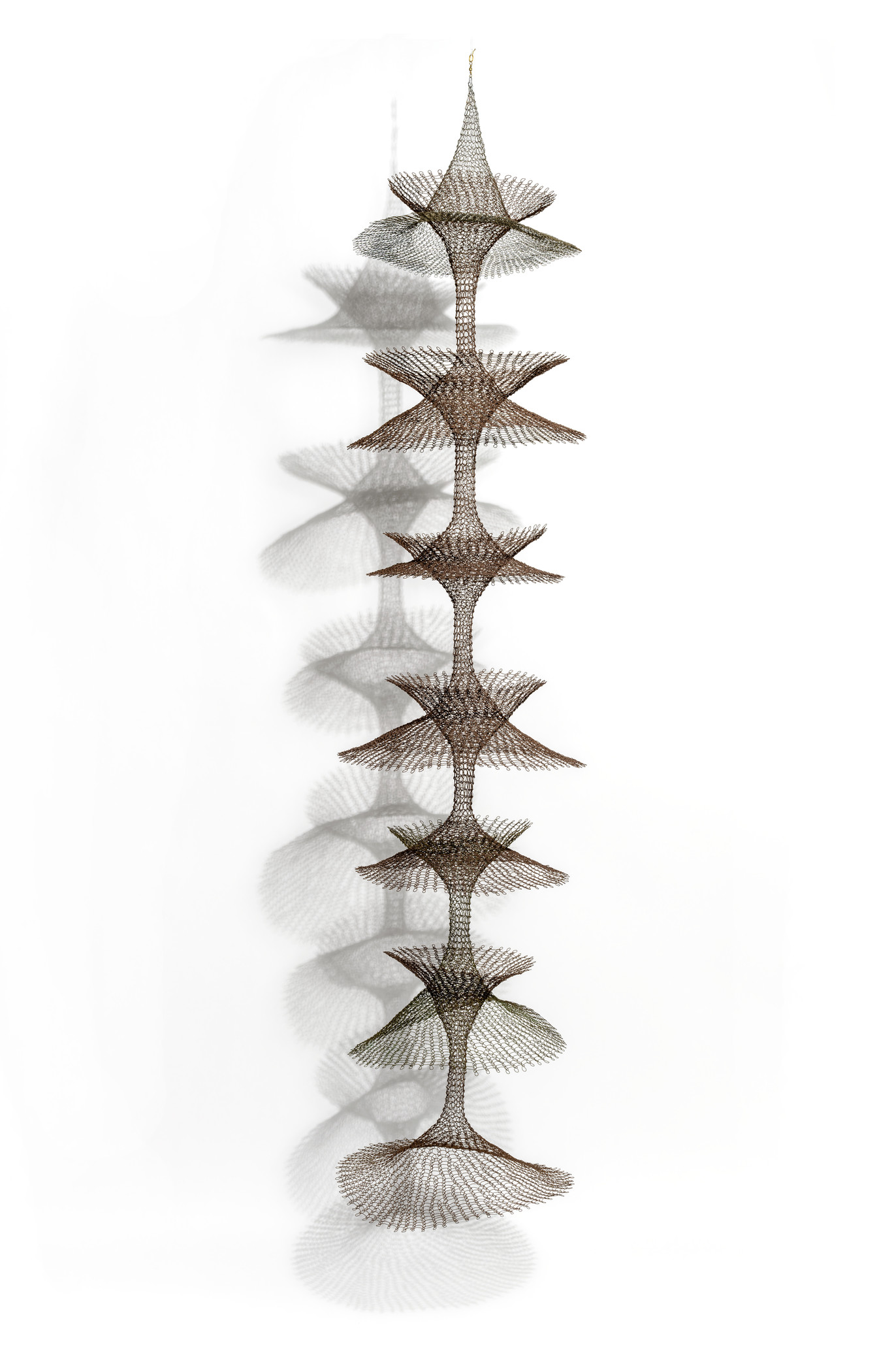 Ruth Asawa, Untitled (S.027, Hanging, Six-and-a-Half Open Hyperbolic Shapes that Penetrate Each Other), 1954, Los Angeles County Museum of Art, gift of an anonymous donor and the 2018 Collectors Committee with additional funds from The Buddy Taub Foundation, Dennis A. Roach and Jill Roach, Directors, © Estate of Ruth Asawa, photo © Museum Associates/LACMA