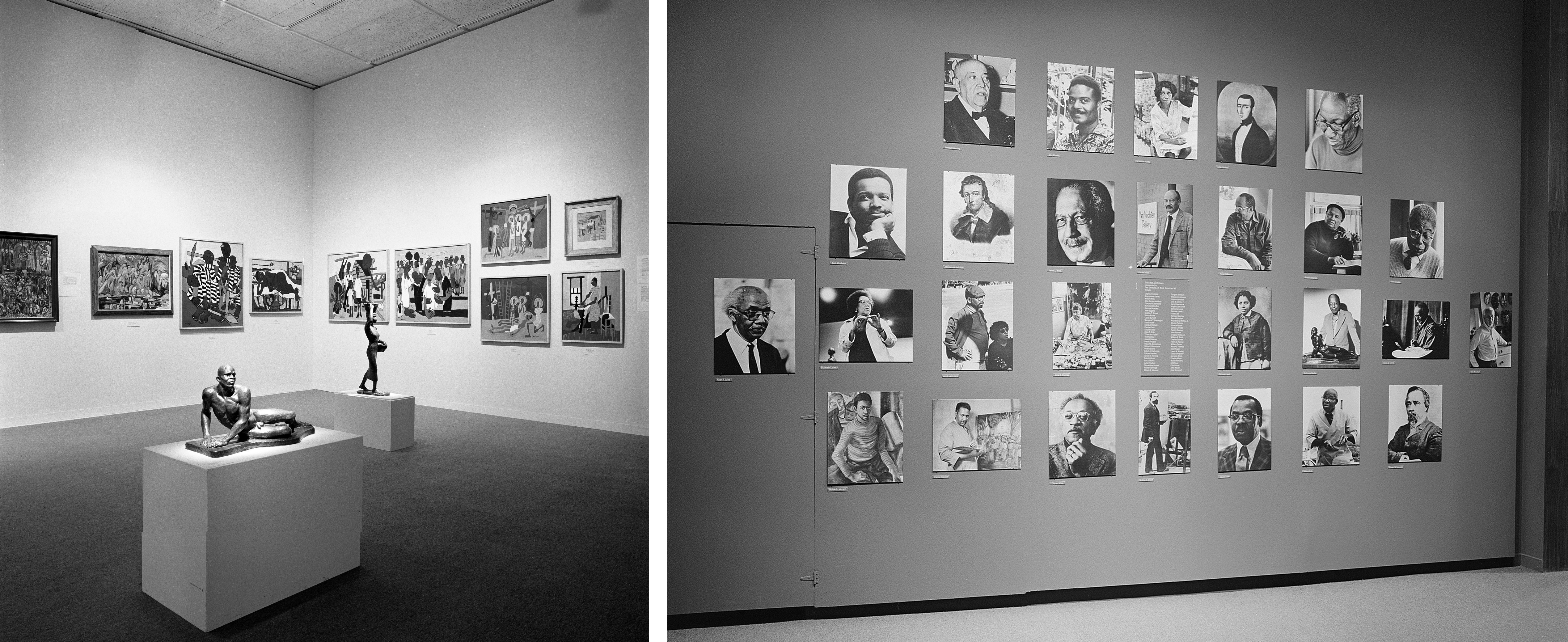 Installation photographs, Two Centuries of Black American Art, Los Angeles County Museum of Art, September 28–November 21, 1976, photo © Museum Associates/LACMA 
