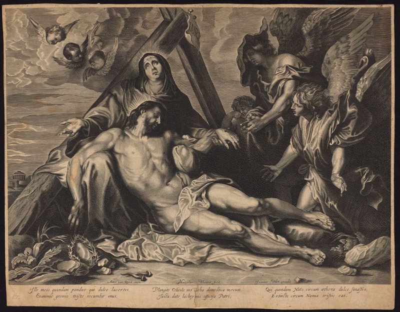 Nicolas Viennot, Pietá (after Anthony van Dyck), c. 1630, Achenbach Foundation for Graphic Arts, Fine Arts Museums of San Francisco (1963.30.29696), www.famsf.org