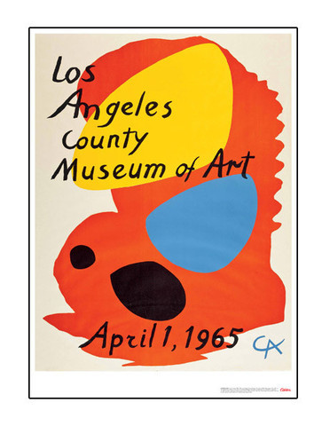 This poster, <em>Los Angeles County Museum of Art, April 1, 1965</em>, was created by Alexander Calder on the occasion of the 1965 opening of the museum.