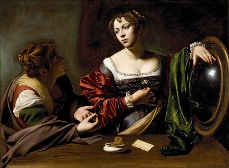 Michelangelo Merisi da Caravaggio, Martha and Mary Magdalene, c. 1598, Detroit Institute of Arts, gift of The Kresge Foundation and Mrs. Edsel B. Ford, photo © 2012 Detroit Institute of Arts, all rights reserved