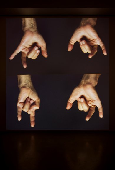 Bruce Nauman, For Beginners (all the combinations of the thumb and fingers), 2010, collection of the Los Angeles County Museum of Art and Artis, image courtesy Sperone Westwater, New York, © Bruce Nauman/Artists Rights Society (ARS), New York,