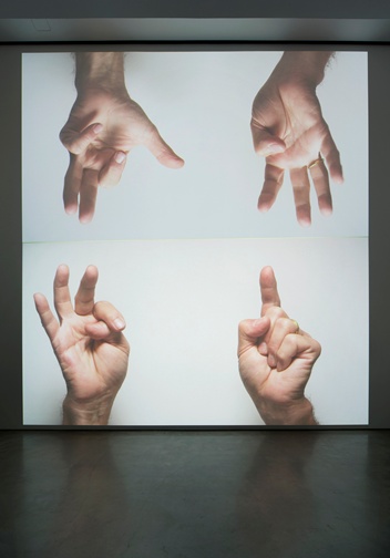 Bruce Nauman, For Beginners (all the combinations of the thumb and fingers), 2010, image courtesy Sperone Westwater, New York, © 2011 Bruce Nauman / Artists Rights Society (ARS), New York