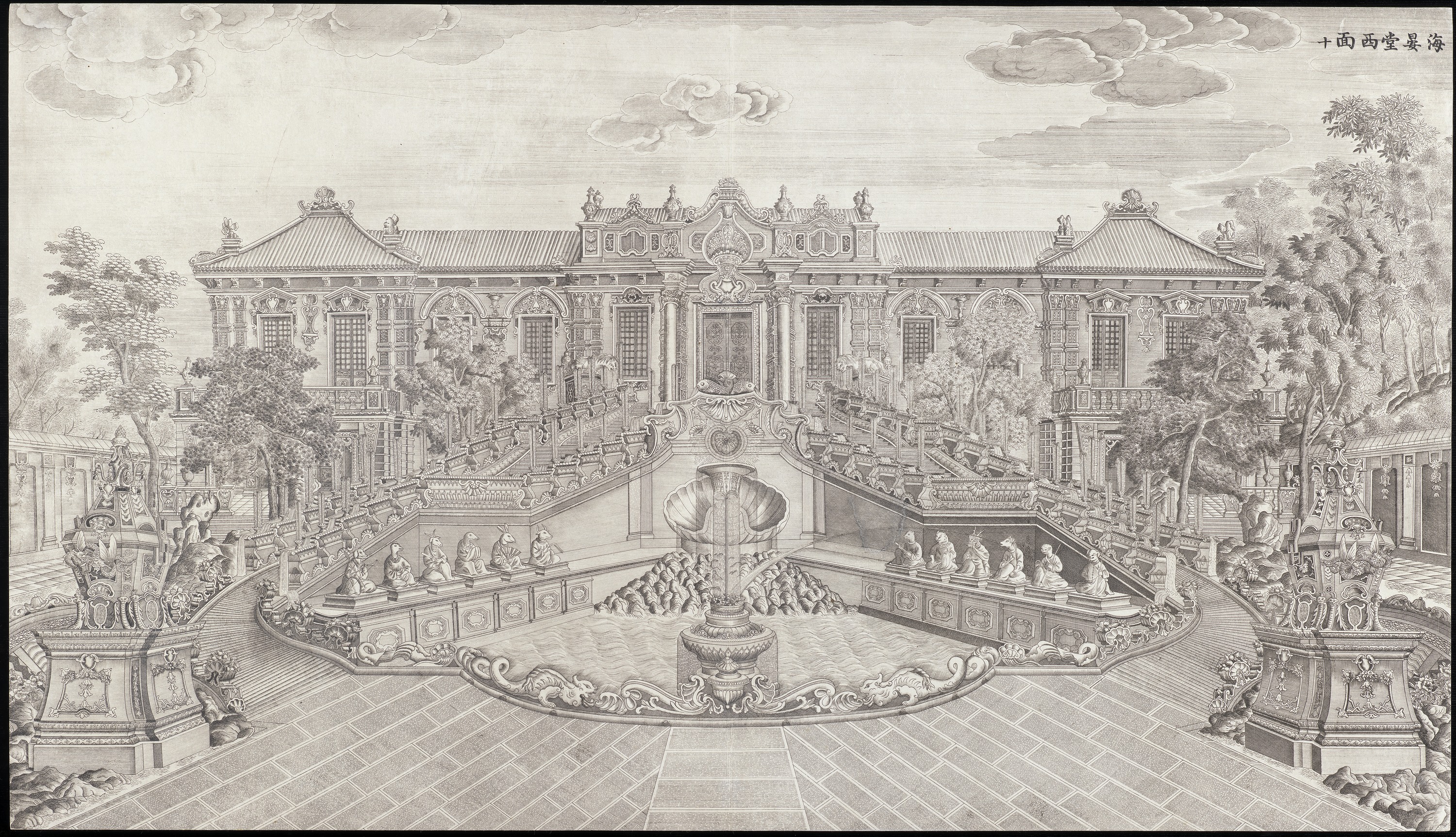 Engraving of palace