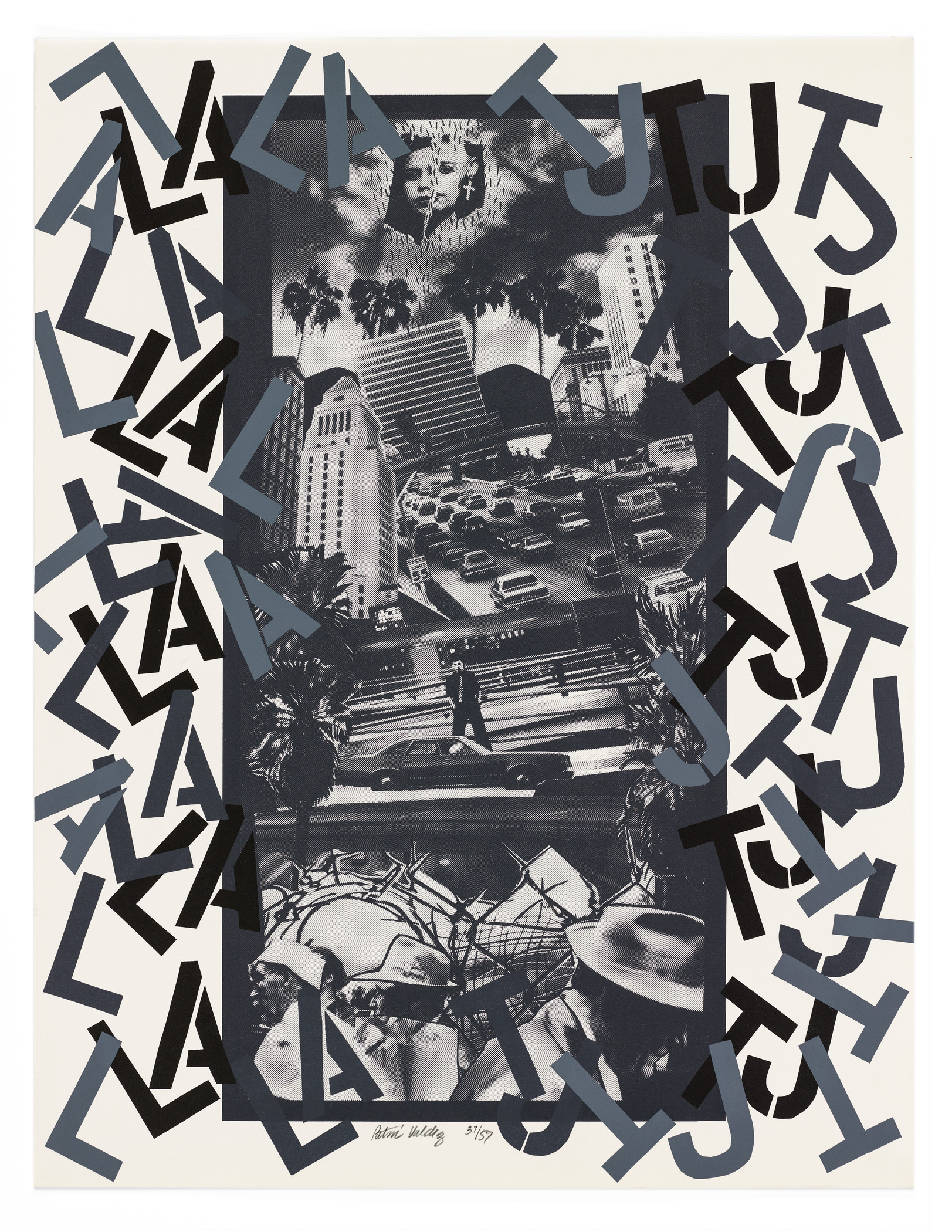 Patssi Valdez, L.A./T.J., 1987, Los Angeles County Museum of Art, Art Museum Council Fund, © Patssi Valdez, photo © Museum Associates/LACMA