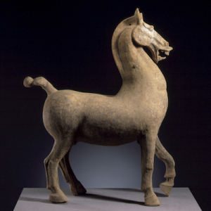 Funerary Sculpture of a Horse China, Sichuan Province, Eastern Han dynasty, 25-220 Molded earthenware with modeled and carved decoration Gift of Diane and Harold Keith and Jeffrey Lowden (AC1997.137.1) 