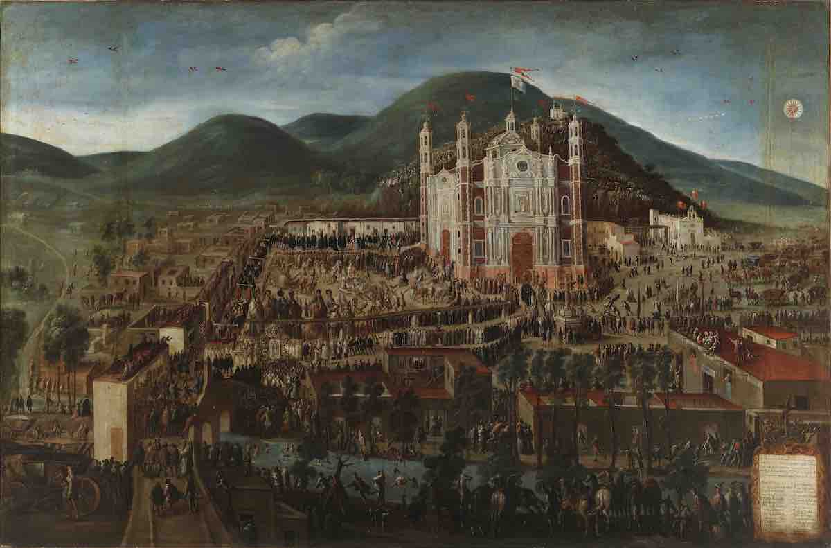 Manuel de Arellano, The Transfer of the Image and Inauguration of the Sanctuary of the Virgin of Guadalupe, 1709, oil on canvas, 69 3/8 × 102 1/2 in. (176 × 260 cm), private collection, Madrid, photo courtesy of Colnaghi, Madrid
