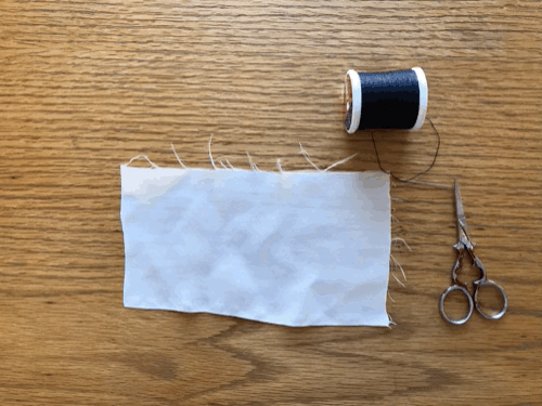 Stitching with half-hitch knot