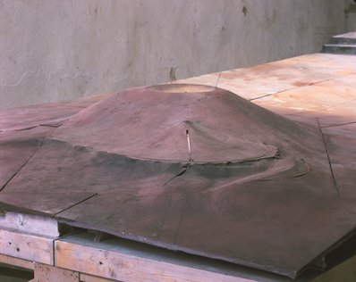 James Turrell, Roden Crater Model (Large Overall Site),1985-87, purchased with funds provided by Suzanne Deal Booth and David G. Booth, Paul Fleming, Suzanne and Ric Kayne, and Pamela and Jarl Mohn through the 2013 Collectors Committee