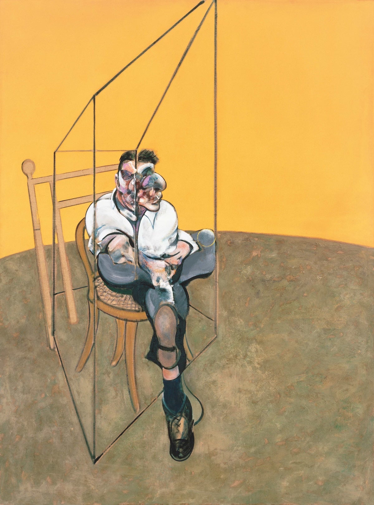 Francis Bacon, Three Studies of Lucian Freud (detail), 1969, Los Angeles County Museum of Art, gift of Elaine P. Wynn, © The Estate of Francis Bacon, all rights reserved, DACS Images 2025, photo: Prudence Cuming Associates Ltd.