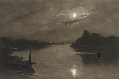 Frank Short England, 1857-1945 The Night Picket Boat at Hammersmith, c. 1916 Mezzotint Mr. and Mrs. Allan C. Balch Collection