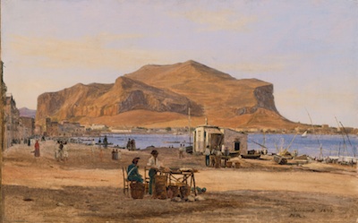 Martinus Rørbye, Palermo Harbor with a View of Monte Pellegrino, 1840, oil on canvas, Gift of the 1990 Collectors Committee