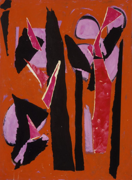 Lee Krasner, Desert Moon, 1955, Los Angeles County Museum of Art, Purchased with funds provided by Jo Ann and Julian Ganz Jr., Robert F. Maguire III, Leslie and John Dorman, Betty and Brack Duker, John and Joan Hotchkis, Mr. and Mrs. H. Tony Oppenheimer/Oppenheimer Brothers Foundation, Lynda and Stewart Resnick, Sheila and Wally Weisman, Marilyn B. and Calvin B. Gross, Judith and Steaven K. Jones, Myron Laskin, Tally and Bill Mingst, and Irene Christopher through the 2000 Collectors Committee, Director's Discretionary Fund, Judith and Richard Smooke, and two anonymous donors, © Pollock-Krasner Foundation / Artists Rights Society (ARS), New York, photo © Museum Associates/LACMA