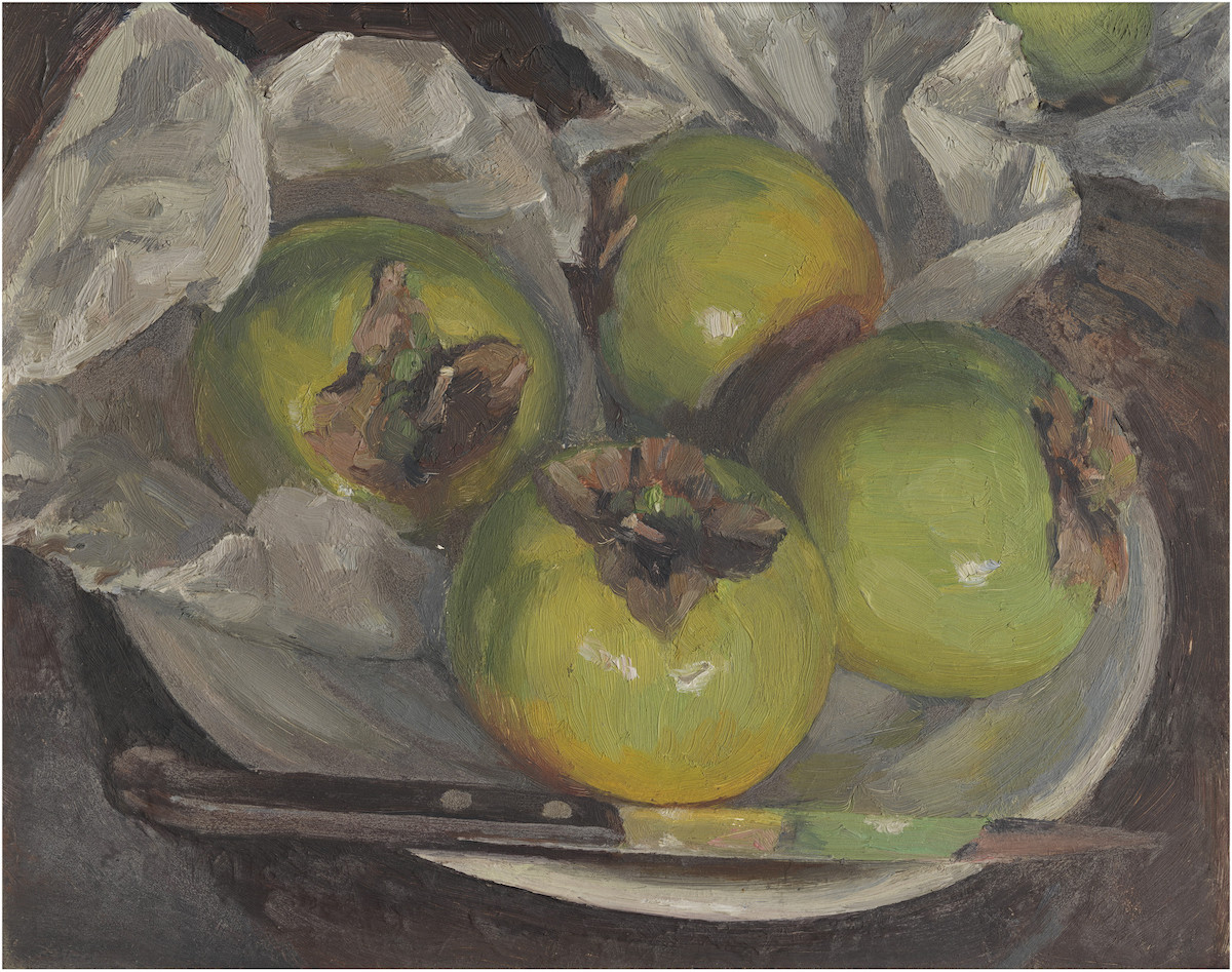 Tokio Ueyama, Untitled (Still Life with Persimmons), circa 1924, Los Angeles County Museum of Art, gift of Kelvin Davis and Hana Davis through the 2025 Collectors Committee, © Museum Associates/LACMA