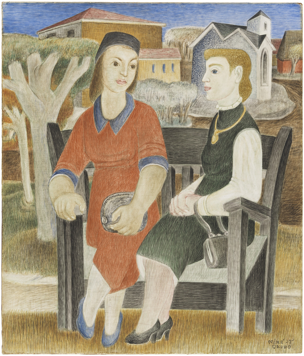 Miné Okubo, Sunday Morning, 1937, Los Angeles County Museum of Art, gift of Kelvin Davis and Hana Davis through the 2025 Collectors Committee, © Museum Associates/LACMA