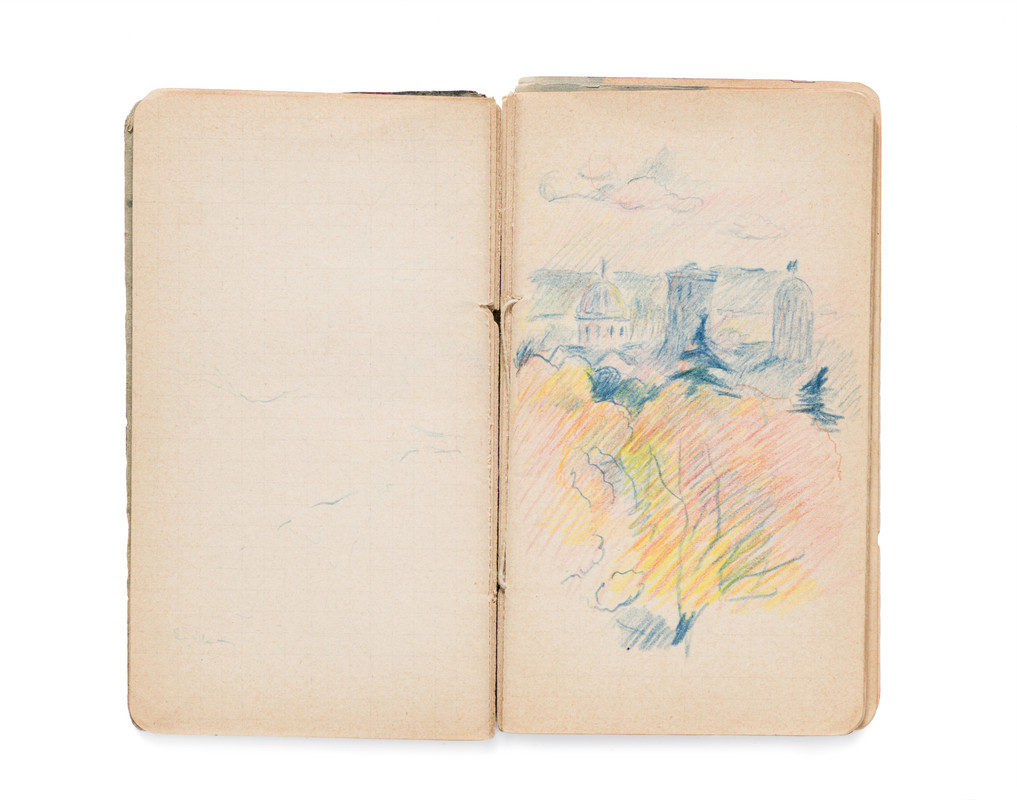 Berthe Morisot, Sketchbook (view of Tours), c. 1891–93, Los Angeles County Museum of Art, gift of Ray and Frances Stark, photo © Museum Associates/LACMA