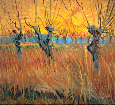 Vincent van Gogh, Pollard Willows at Sunset, 1888, Oil on canvas mounted on cardboard, Kröller‑Müller Museum, Otterlo, The Netherlands, Photo Credit: Art Resource, NY.