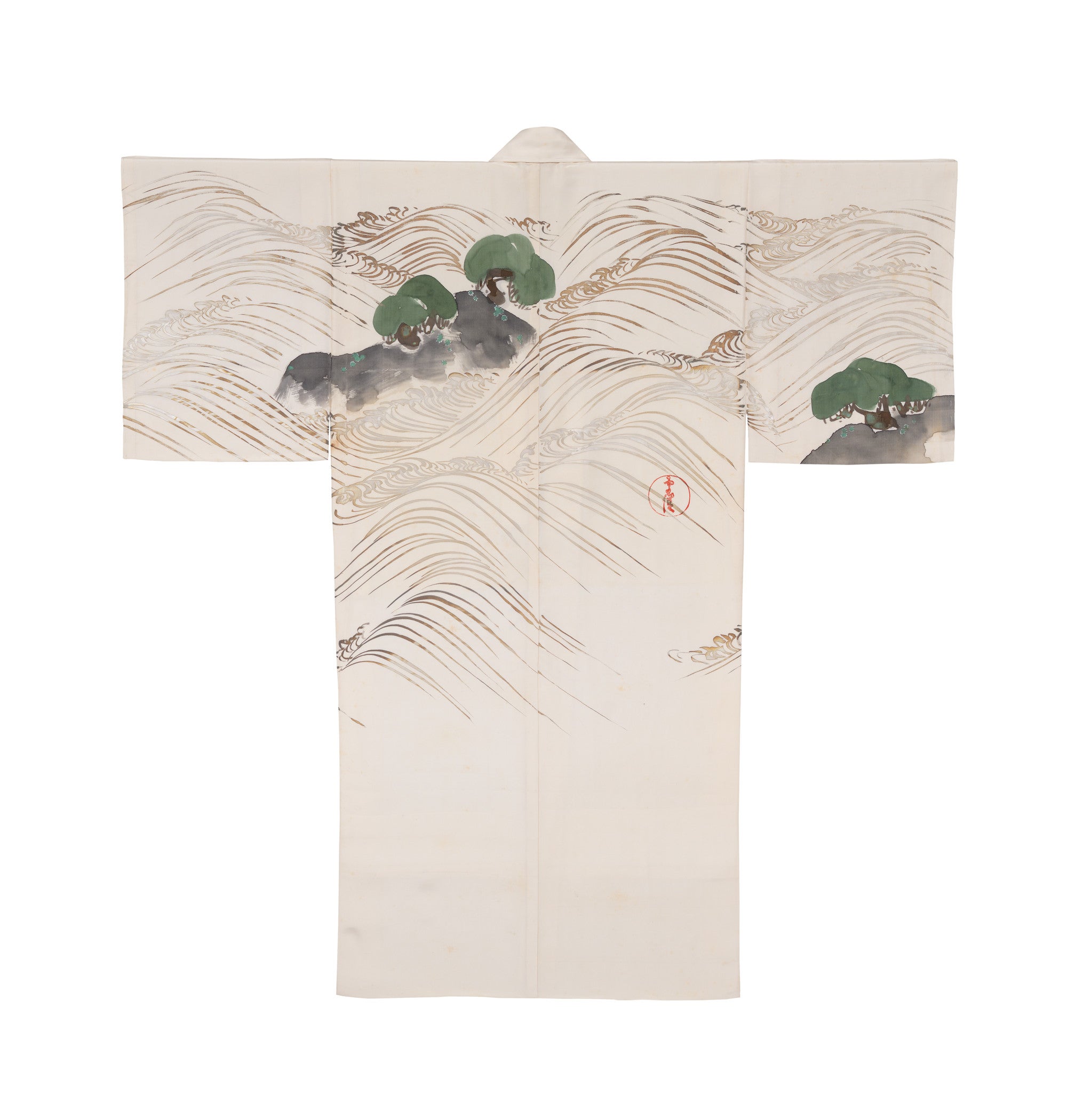 Kamisaka Sekka, Man’s Juban (Under-Kimono) with Pine Islands (Matsushima), 1920–30, Los Angeles County Museum of Art, gift of the 2010 Japanese Art Acquisitions Group, photo © Museum Associates/LACMA
