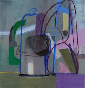 Amy Sillman Untitled (Purple Bottle),  2013 Oil on canvas 52 x 49 in.  Purchased with funds provided by Contemporary Friends, 2013