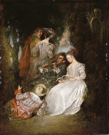 Jean-Antoine Watteau, The Perfect Accord, 1719, gift of The Ahmanson Foundation 