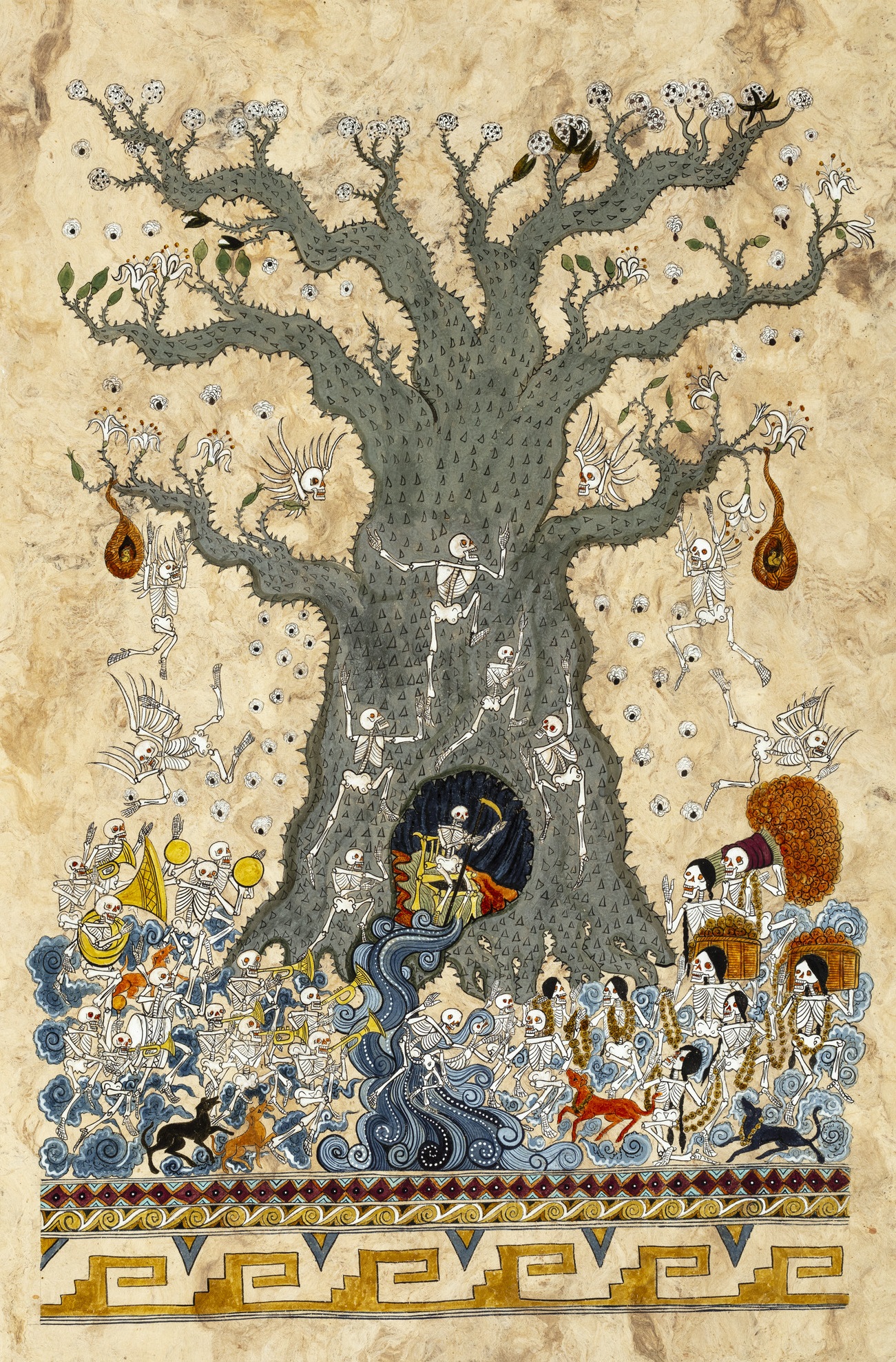 Jesús Lozano Paredes, Cosmic Tree (Pochote), 2023, Nahua, © Jesús Lozano Paredes, photo © Museum Associates/LACMA, by Javier Hinojosa