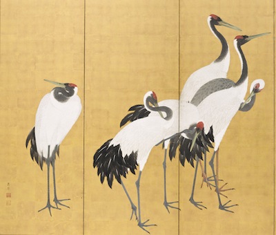 Maruyama Okyo, Cranes (detail), 1772 (An’ei period, 1772-1780), gift of Camilla Chandler Frost in honor of Robert T. Singer