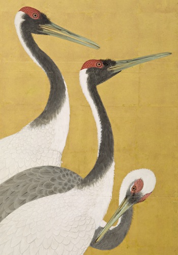 Maruyama Okyo, Cranes (detail), 1772 (An’ei period, 1772-1780), gift of Camilla Chandler Frost in honor of Robert T. Singer