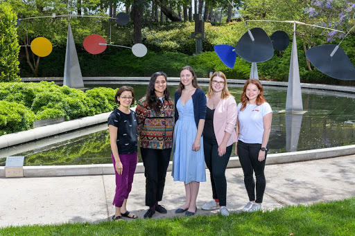 From left: Rachel Tu, Tia Marone, Jennifer Iacovelli, Bailie Karcher, Lauren Helliwell, photo © Museum Associates/LACMA