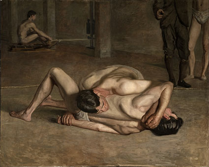 Thomas Eakins, "Wrestlers," 1899, Gift of Cecile C. Bartman and The Cecile and Fred Bartman Foundation