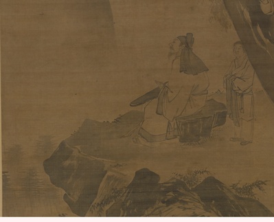 Wu Wei, Playing the Zither in a Pine Valley (detail), fifteenth to early sixteenth centuries, Shanghai Museum