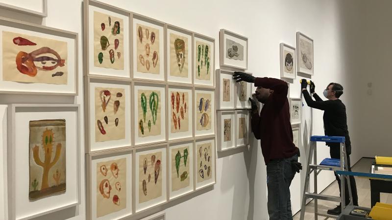 Keep Your Eye On The Man In Red—Installing Artist Yoshitomo Nara's Retrospective