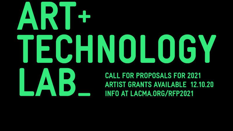 2021 Art + Technology Lab Call for Artist Proposals