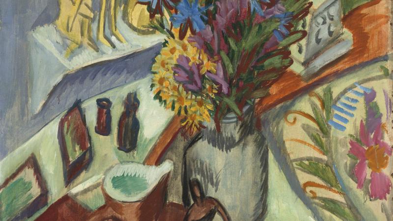 Cleaning a German Expressionist Painting