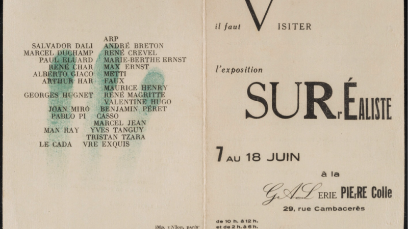 A Sublime Paper Trail: Surrealist Ephemera in the Research Library