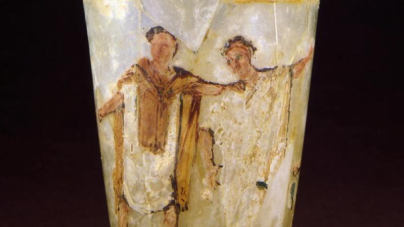 From the Collection: Beaker with Theatrical Scene