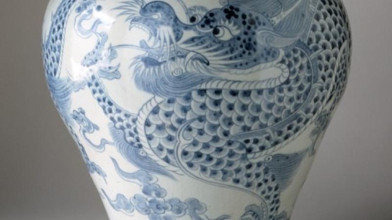 From the Collection: Jar with Dragon in Clouds Design