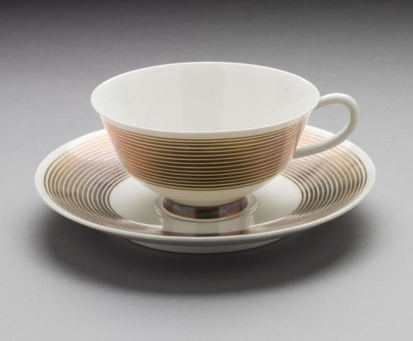 Marguerite Wildenhain, form designer and Trude Petri, decoration designer, Teacup and Saucer, 1929-30