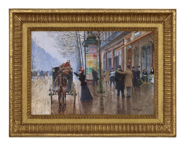 Jean Beraud、Scene de Bistro、希少画集より、新品額装付 File:Jean Béraud Au Bistro.jpg - Wikimedia Commons