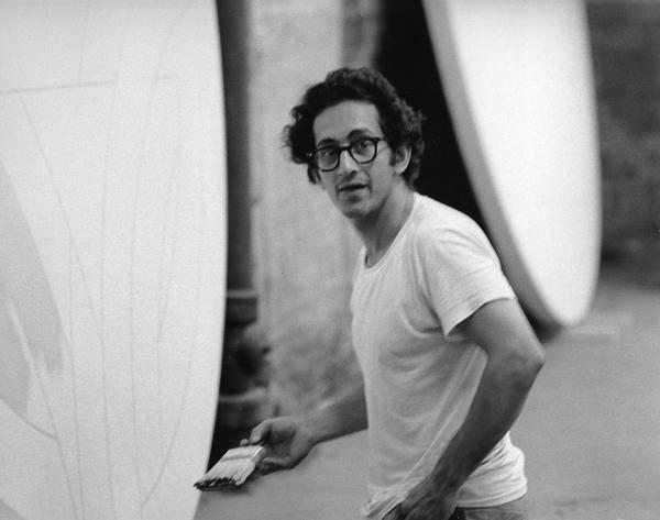 Frank Stella in his New York studio, 1969