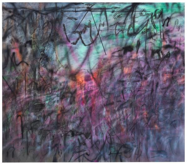 Julie Mehretu, Conjured Parts (eye), Ferguson, 2016