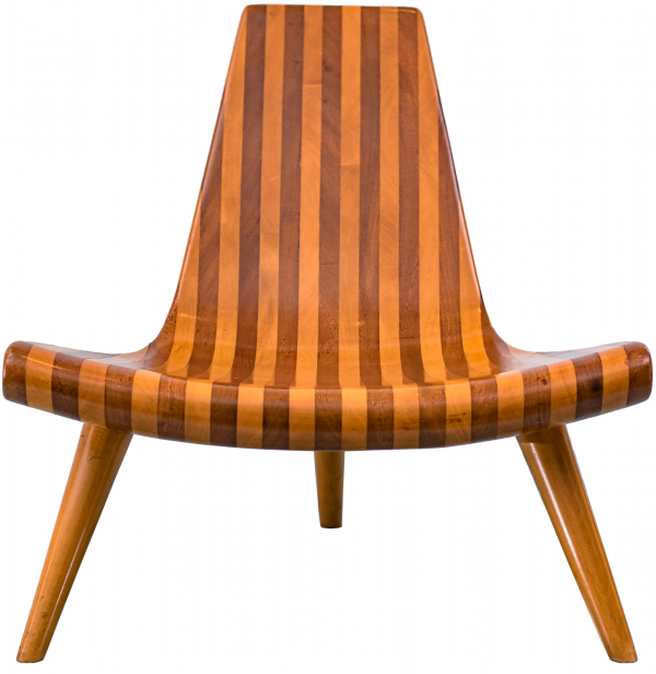 Striped wooden chair