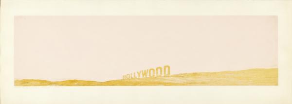 Edward Ruscha, Pepto-Caviar Hollywood, 1970, Los Angeles County Museum of Art, Cirrus Editions Archive, purchased with funds provided by the Director's Roundtable, and gift of Cirrus Editions, © Edward J. Ruscha IV, photo © Museum Associates/LACMA