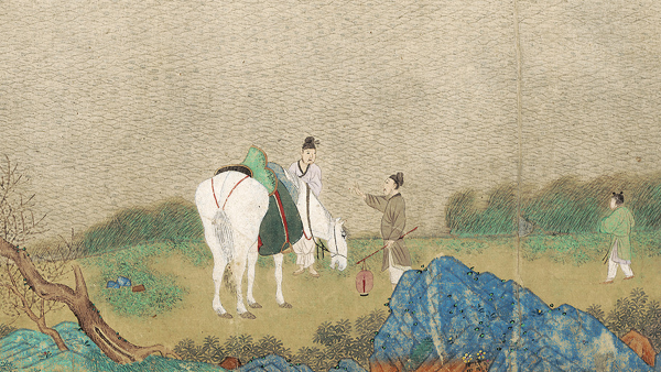 Qiu Ying, Saying Farewell at Xunyang (detail), Ming dynasty, c. 1504–15
