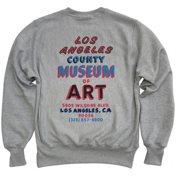 LACMA Hand Painted Sign Champion Reverse Weave Sweatshirt, photo © Museum Associates/LACMA