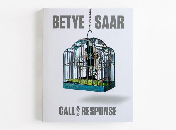 The cover of Betye Saar: Call and Response featuring The Edge of Ethics, 2010, photo courtesy of David Karwan
