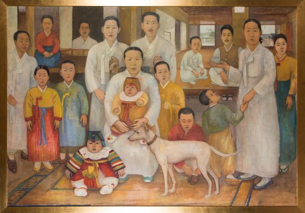 Painting of large family