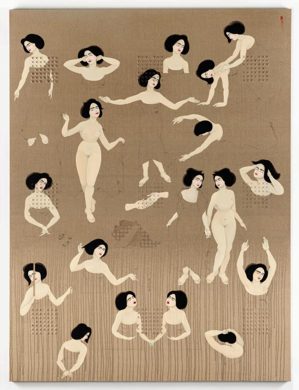 Painting of nude female figures