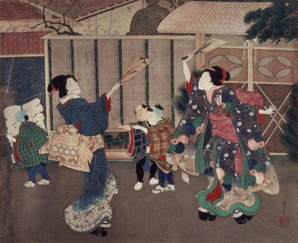 Tsukioka Yoshitoshi, January: Celebrating the New Year, 1860s, Los Angeles County Museum of Art, Herbert R. Cole Collection, photo © Museum Associates/LACMA
