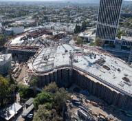 Overhead photo of building under construction