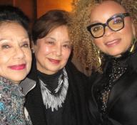 Photo of three smiling women: Jacquie Avant, Sharon Takeda, and Ruth E. Carter